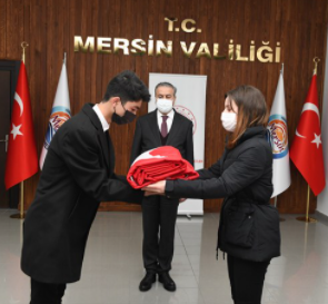 Şanlı Türk Bayrağımız, Mersin'den Çanakkale'ye Uğurlandı